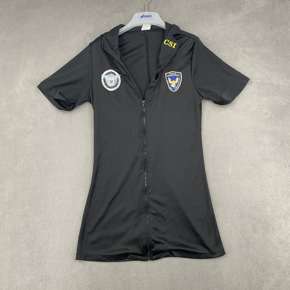 Spirit Halloween CSI Police Department Costume Dress Black Adult Large 01060806
